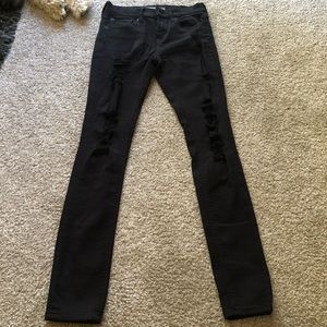 Express black destroyed mid rise legging 00
